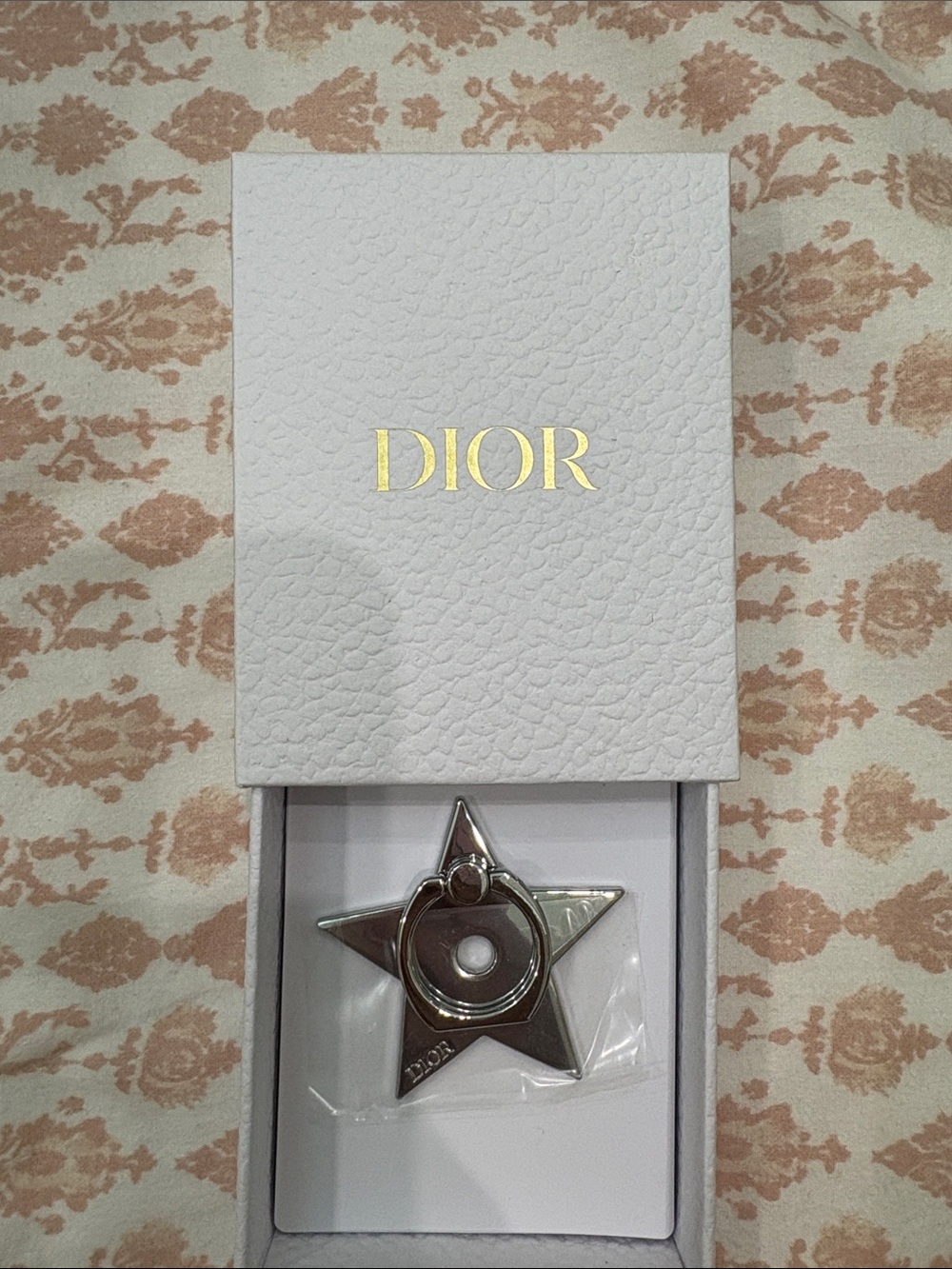 Dior Silver Star Phone Ring Holder
